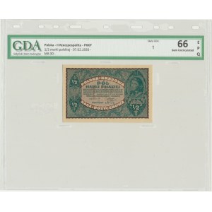 1/2 marki 1920 - GDA 66 EPQ
