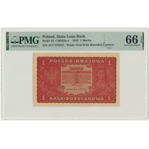 1 marka 1919 - I Serja CT - PMG 66 EPQ