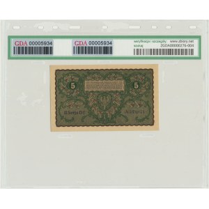 5 marek 1919 - II Serja DT - GDA 67 EPQ