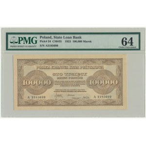 100.000 marek 1923 - A - PMG 64