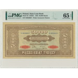 50.000 marek 1922 - N - PMG 65 EPQ
