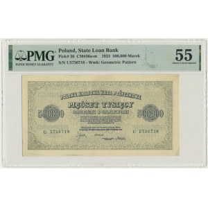 500.000 marek 1923 - U - 7 cyfr - PMG 55