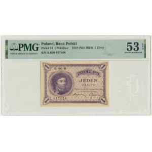 1 złoty 1919 - S.60 B - PMG 53 EPQ