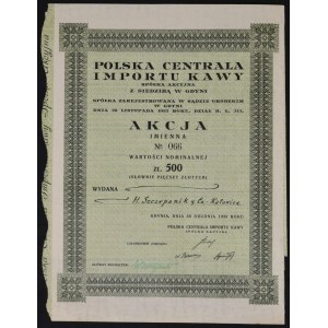 Polska Centrala Importu Kawa S.A., 500 zlotých 1933