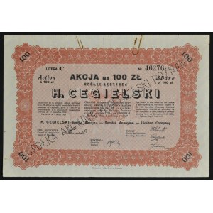 H. Cegielski S.A., 100 PLN 1929