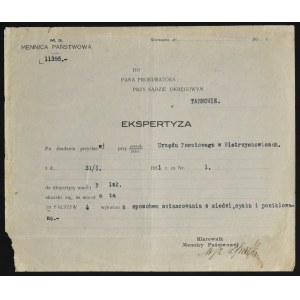 Mennica Państwowa - dokument ekspertyzy