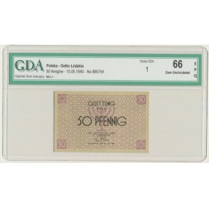 50 Pfennig 1940 - red serial - GDA 66 EPQ