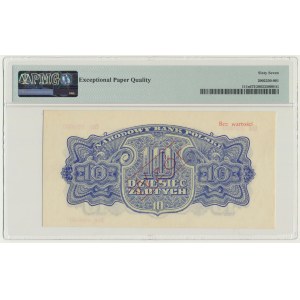 10 złotych 1944 ...owe - WZÓR - Dd 000000 - PMG 67 EPQ - RZADKIE
