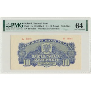 10 złotych 1944 ...owe - Bc - PMG 64