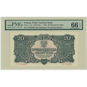 20 złotych 1944 ...owe - TT - PMG 66 EPQ