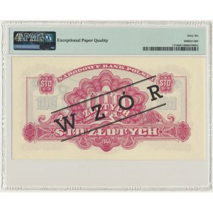 100 złotych 1944 ...owe - WZÓR - Ax 778... - PMG 66 EPQ