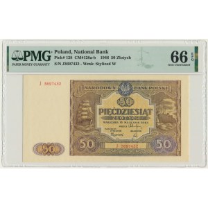 50 złotych 1946 - J - PMG 66 EPQ
