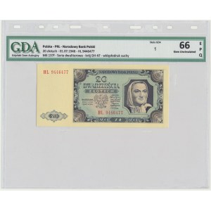 20 złotych 1948 - HL - GDA 66 EPQ