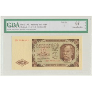 10 złotych 1948 - BB - GDA 67 EPQ