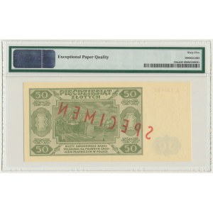 50 złotych 1948 - SPECIMEN - A 12334567/8901234 - PMG 65 EPQ