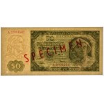 50 złotych 1948 - SPECIMEN - A 12334567/8901234 - PMG 65 EPQ