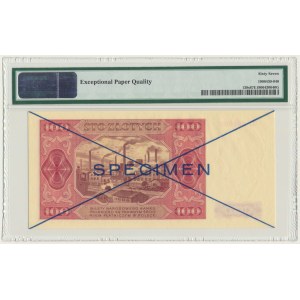 100 zlatých 1948 - SPECIMEN - D 123456/789000 - PMG 67 EPQ