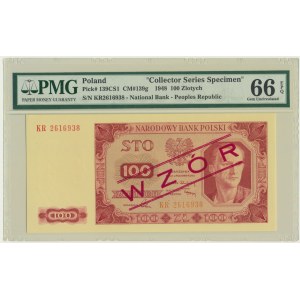 100 zlatých 1948 - MODEL - KR - PMG 66 EPQ