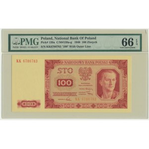 100 złotych 1948 - KK - PMG 66 EPQ