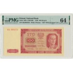 100 złotych 1948 - GK - PMG 64 - bez ramki