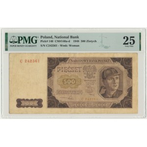 500 złotych 1948 - C - PMG 25 - RZADKI