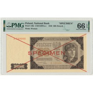 500 or 1948 - SPECIMEN - A - PMG 66 EPQ