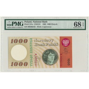 1.000 złotych 1965 - R - PMG 68 EPQ - OKAZOWY