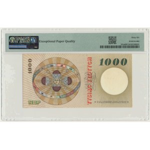 1.000 złotych 1965 - D - PMG 66 EPQ - rzadka seria z rzeczywistego obiegu