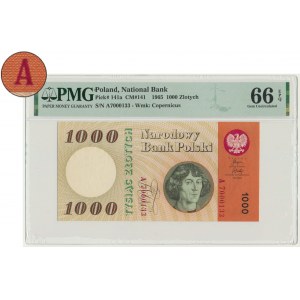 1.000 złotych 1965 - A - PMG 66 EPQ - RZADKOŚĆ