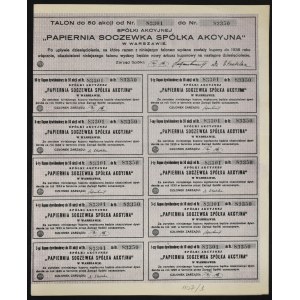 Papiernia Soczewka S.A., 50 x 20 zl, 1928