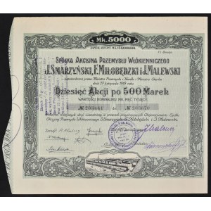 Industrie textile J. Smarzyński, F. Miłobędzki et J. Malewski, 10 x 500 mkp, Numéro VI