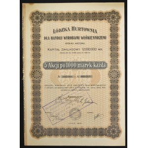 Łódzka Hurtownia dla Handlu Wyrobami Włókienniczymi S.A., 5 x 1.000 mkp, Emisja I