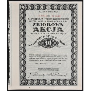 Superfosfat Fabryka Nawozów Sztucznych Józefa i Karola Towarnickich S.A., 10 zł, na okaziciela