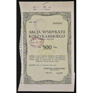 Basketball Syndicate S.A., 500 mkp, numéro I.