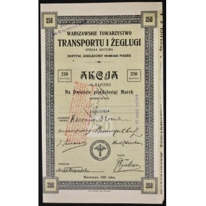 Warszawskie Towarzystwo Transportu i Żeglugi, 250 mkp 1921