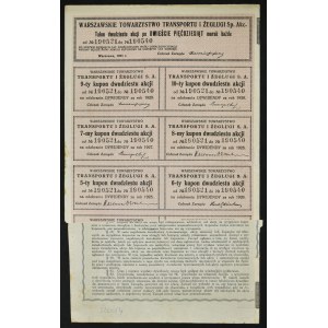 Warszawskie Towarzystwo Transportu i Żeglugi, 20 x 250 mkp 1921