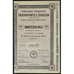 Warszawskie Towarzystwo Transportu i Żeglugi, 20 x 250 mkp, Emisja VII