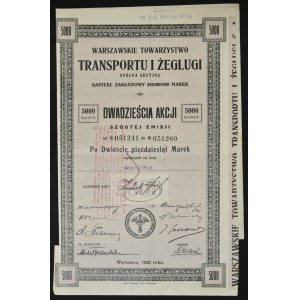 Warszawskie Towarzystwo Transportu i Żeglugi, 20 x 250 mkp, Emisja VI