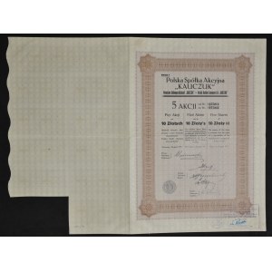 Polska Spółka Akcyjna Kauczuk, 5 x 10 zł 1927, na okaziciela