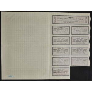 Polska Spółka Akcyjna Kauczuk, 5 x 10 zł 1927, na okaziciela