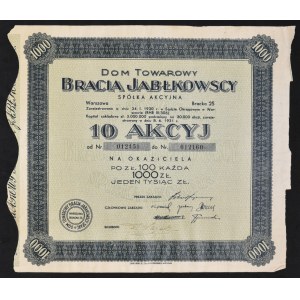 Dom Towarowy Bracia Jabłkowscy S.A., 10 x 100 zł