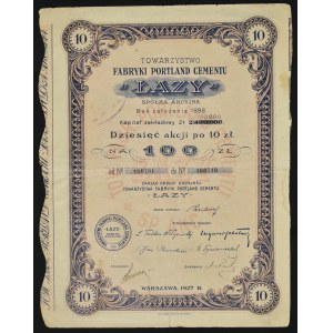 Fabryka Portland Cementu Łazy S.A., 10 x 10 zł 1927