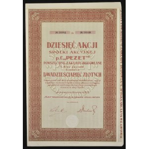 Pezet Powszechne Zakłady Budowlane, 10 x 25 zł 1925