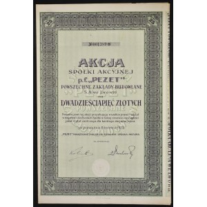 Pezet Powszechne Zakłady Budowlane, 25 zł 1925