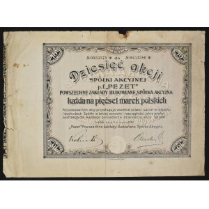 Pezet Powszechne Zakłady Budowlane, 10 x 500 mkp, Emisja VI