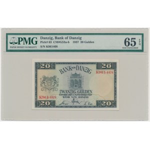 Danzig, 20 Gulden 1937 - K - PMG 65 EPQ