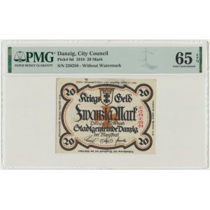 Danzig, 20 Mark 1918 - PMG 65 EPQ