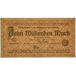 Danzig, 10 billion Mark 1923 - watermark squares - PMG 63 EPQ