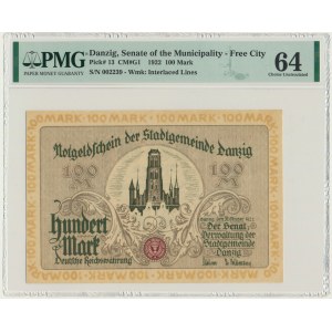 Gdansk, 100 marks 1922 - PMG 64