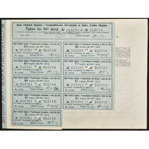 Bank Polskich Kupców i Przemysłowców Chrześcijan w Łodzi, 10 x 500 mkp 1923, Emisja V